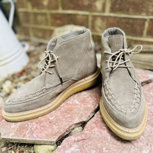 ALLSAINTS LEON SUEDE CREEPERS CREPE SOLE MID BOOTS SZ 40 - 8 US $300 - Picture 2 of 7